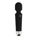 EasyToys Mini Wand Vibrator - Zwart - bedplezier.nl