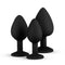 Siliconen Buttplug Met Diamant - Zwart - bedplezier.nl