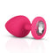 Siliconen Buttplug Met Diamant - Roze - bedplezier.nl